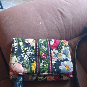 Vera Bradley Black Floral Quilted Wallet
